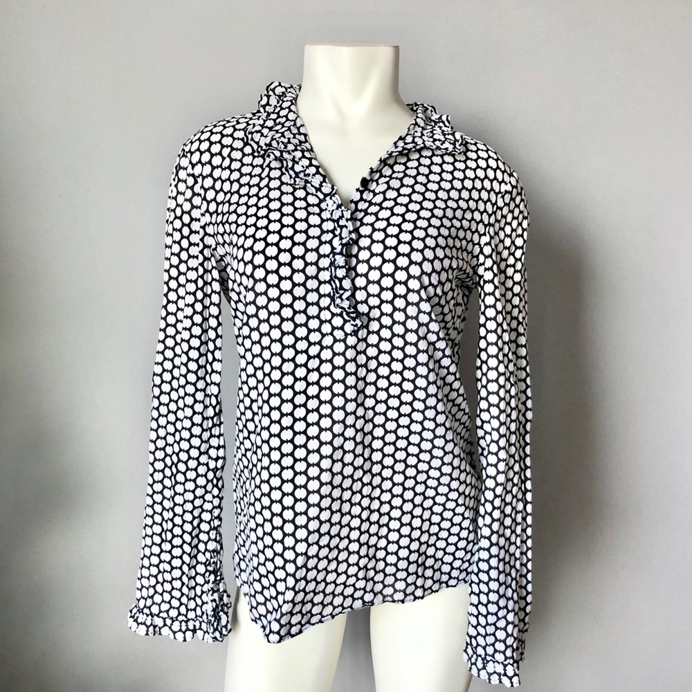 Tory Burch Black and White Blouse